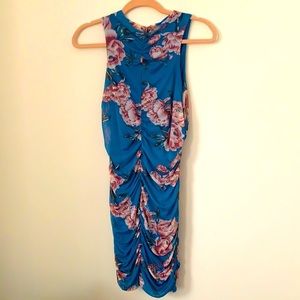 Charlotte Russe Floral Ruched Dress NWOT